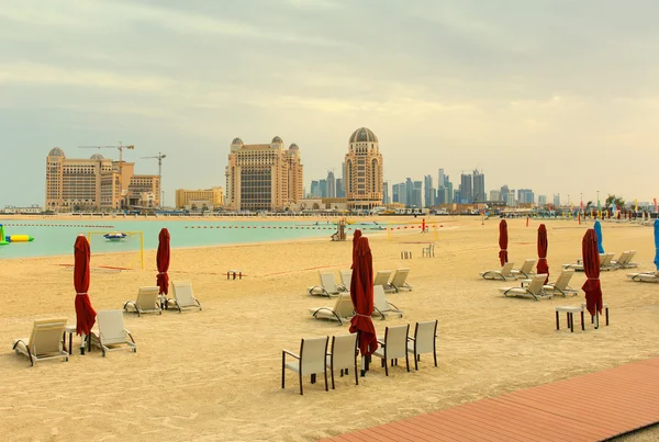 Pláž Katara a panorama — Stock fotografie
