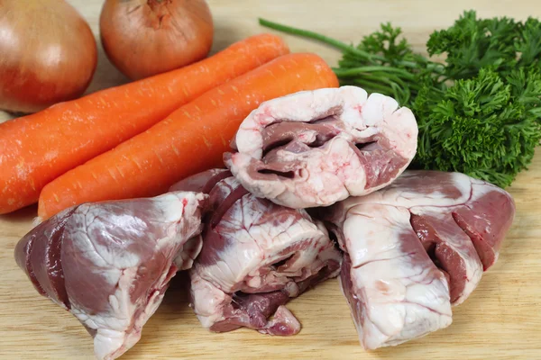 stock image Lamb heart stew ingredients