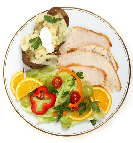 Healthy turkey salad — Stock Photo, Image
