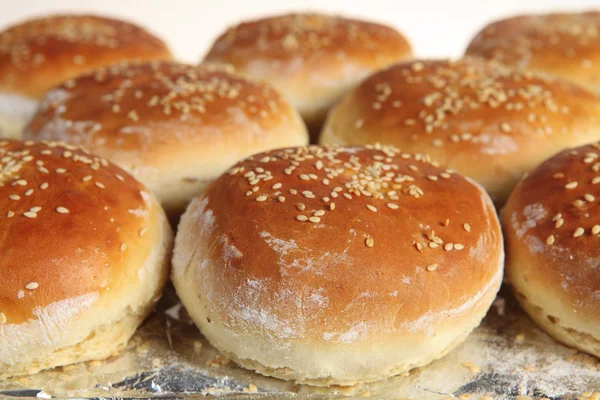 Burger buns from the oven — Stock Photo, Image