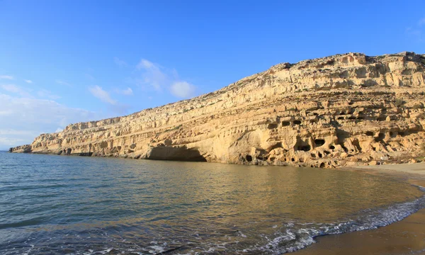 Matala пляжі вдень — стокове фото