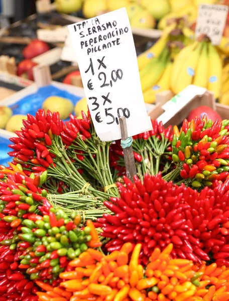 Chili auf dem Rialto-Markt — Stockfoto