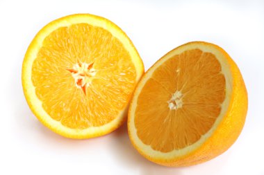 Navel orange cut in half clipart