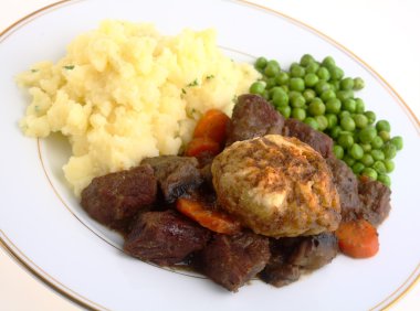 English beef stew meal clipart