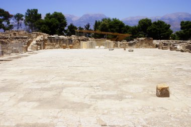 Central courtyard Phaistos Crete clipart