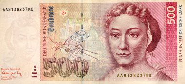 Five hundred deutsche mark note clipart