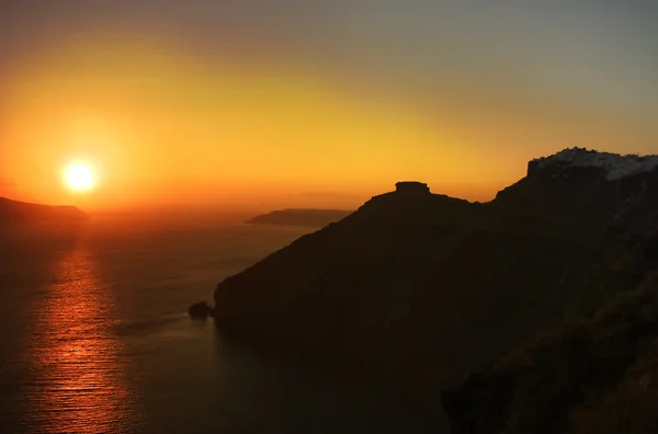 Zachody słońca nad Santorynem — Zdjęcie stockowe