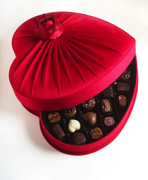 Luxury chocolate box open