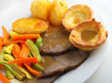 Roast beef meal clipart