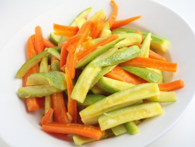 Sauteed courgette and carrot clipart