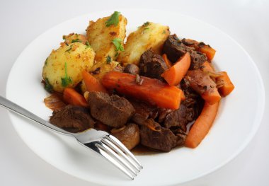 French style beef and carrot stew clipart