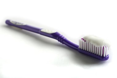 Toothbrush and toothpaste with shadow clipart