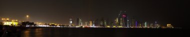 Doha Corniche Natiional Day skyline clipart