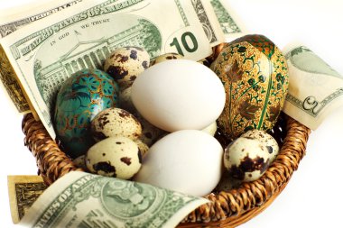 A nest egg, perhaps, or else all the eggs in one basket. clipart