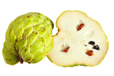 Custard apple sliced in half clipart