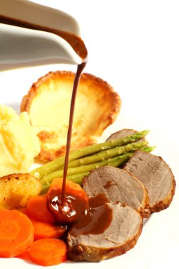 Roast beef and gravy clipart