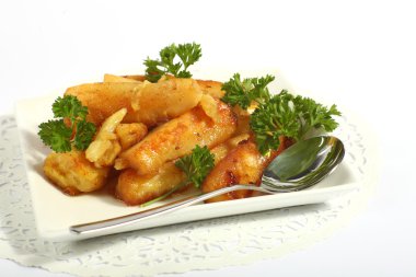 Honey glazed roast parsnips clipart