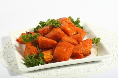 Roast sweet potatoes or yams clipart