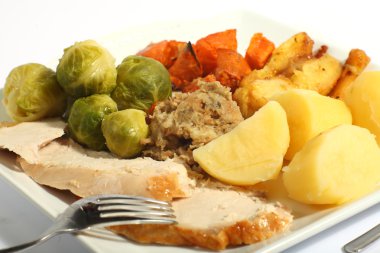 Roast turkey meal clipart