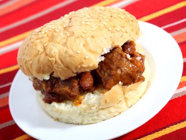 Sloppy joe with chili clipart