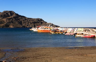 Plakias harbour Crete clipart