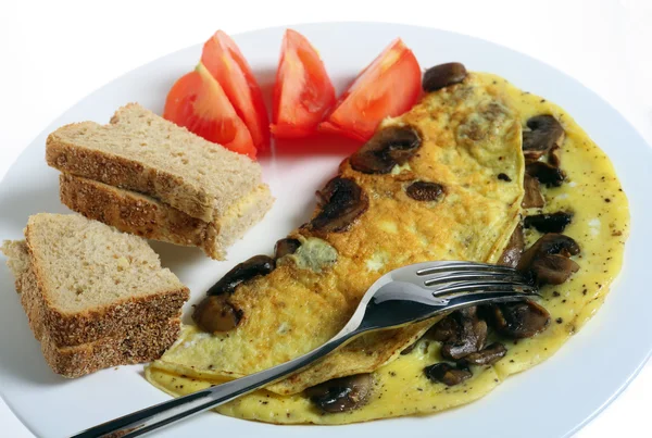 Omlette with mushrooms — Stock Photo, Image