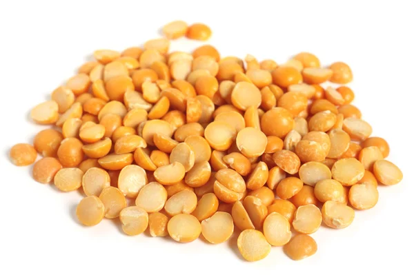 Yellow splilt peas from side — Stock Photo, Image