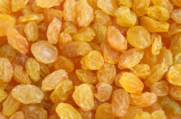 A background of white or golden raisins seen close-up — Stock Photo, Image