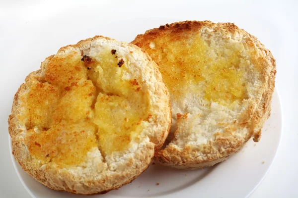 Glutenu wolne roll tosty i masłem — Zdjęcie stockowe