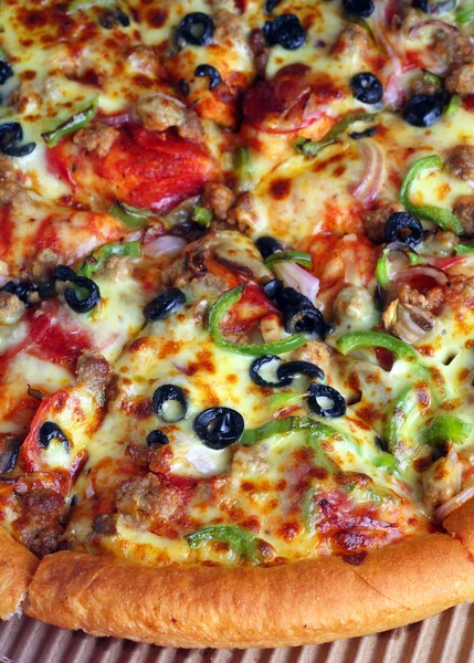 Um quarto de pizza — Fotografia de Stock