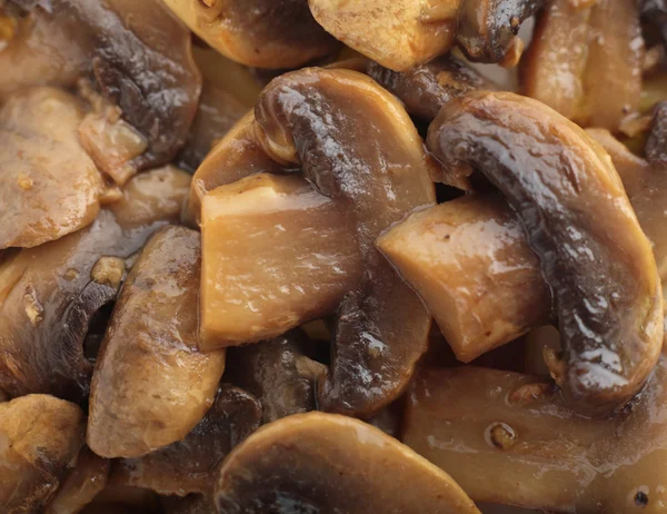 Sauteed mushrooms macro — Stock Photo, Image