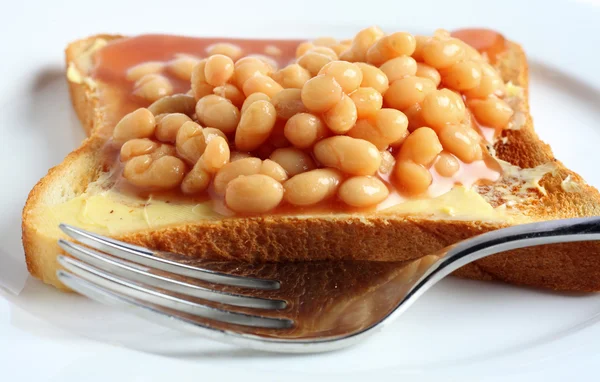 Beans on toast — Stock Photo, Image