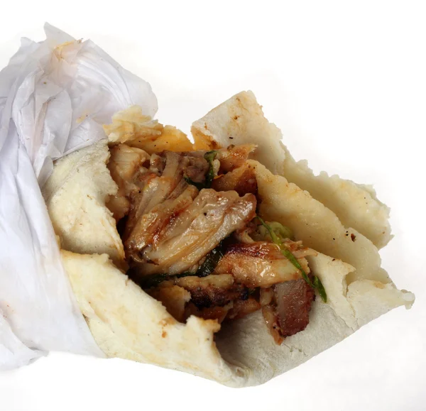 Shawarma árabe de cerca — Foto de Stock