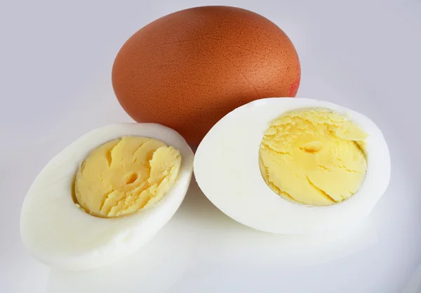 切片煮的鸡蛋 — 图库照片