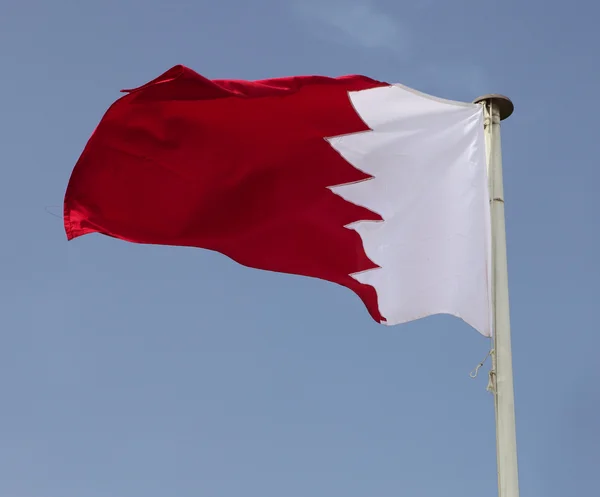 Národní vlajka Bahrajnu — Stock fotografie