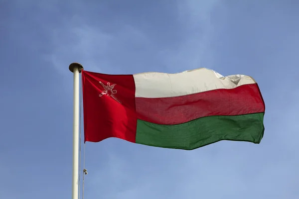 Оманську Національний прапор — стокове фото