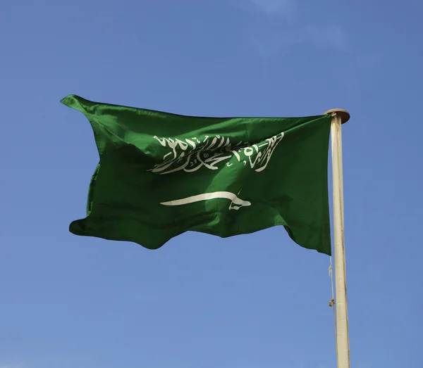 Saúdský vlajka — Stock fotografie