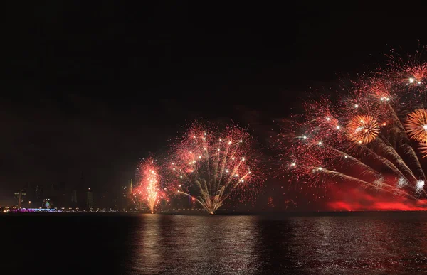 Doha Katar Ulusal günü havai fişek