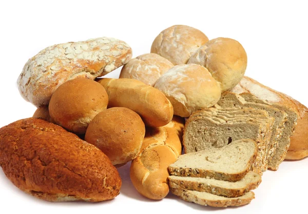 흰색 위에 빵 — 스톡 사진