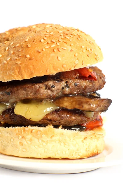 stock image Mushroom burger