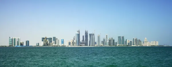 Ορίζοντα της πόλης Ντόχα στο Κατάρ — Φωτογραφία Αρχείου