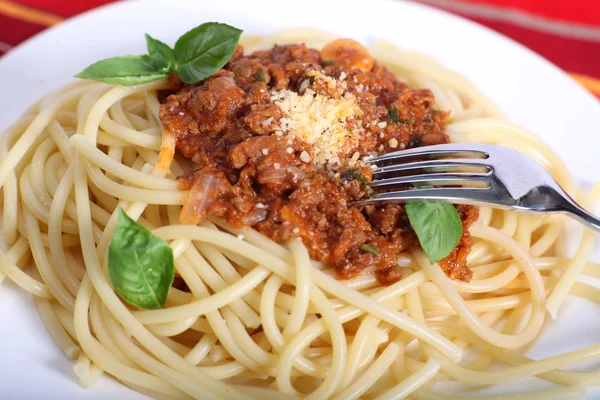 Спагетти с болоньезе — стоковое фото