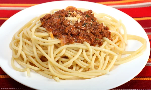 Spaghetti bolognese måltid — Stockfoto