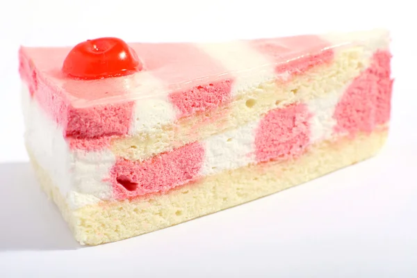 Erdbeer-Vanille-Kuchen — Stockfoto