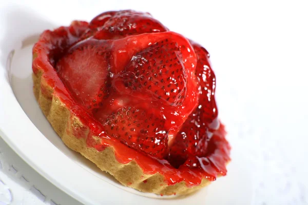 Strawberry tart slanted — Stock Photo, Image