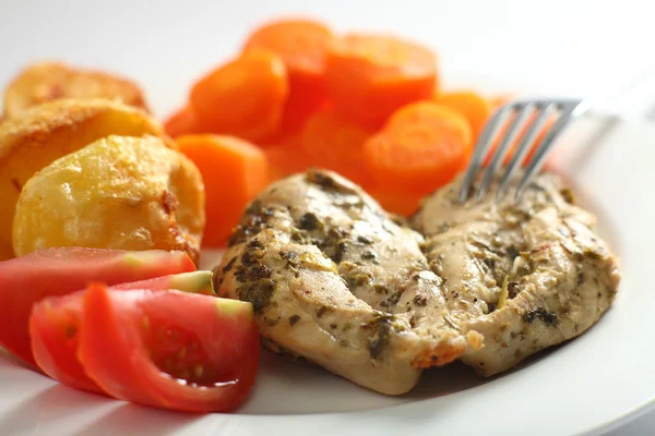 Baked chicken breast closeup — Stock Photo, Image