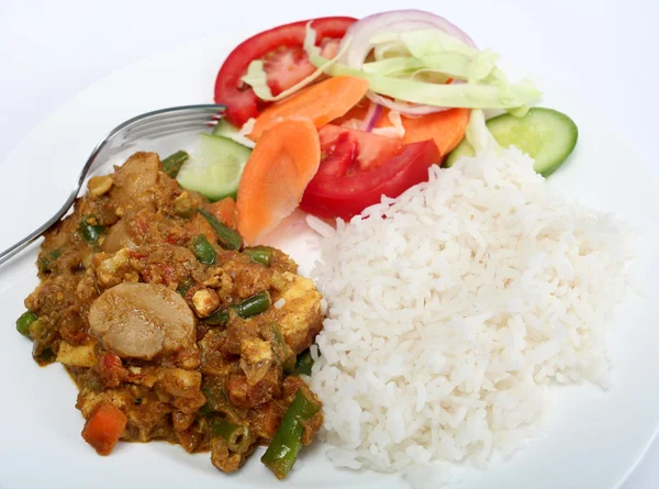 Vegetable shabnam vegetarian curry closeup — Stock Photo, Image