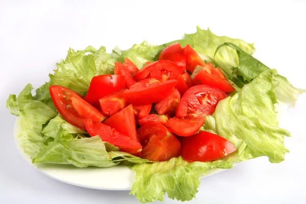 Салат из помидоров и салата — стоковое фото