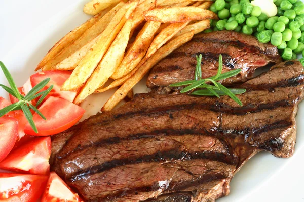 Roston sült steak vacsora — Stock Fotó