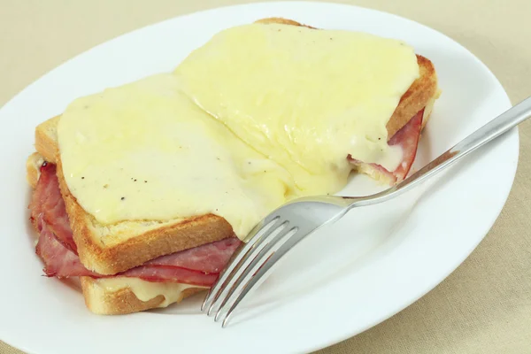 Croque monsieur at an angle — Stock Photo, Image